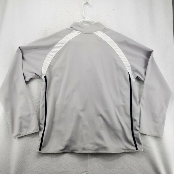 Starter Jacket Men's Full Zip High Neck Long Sleeve Pockets Gray Large - Picture 6 of 11